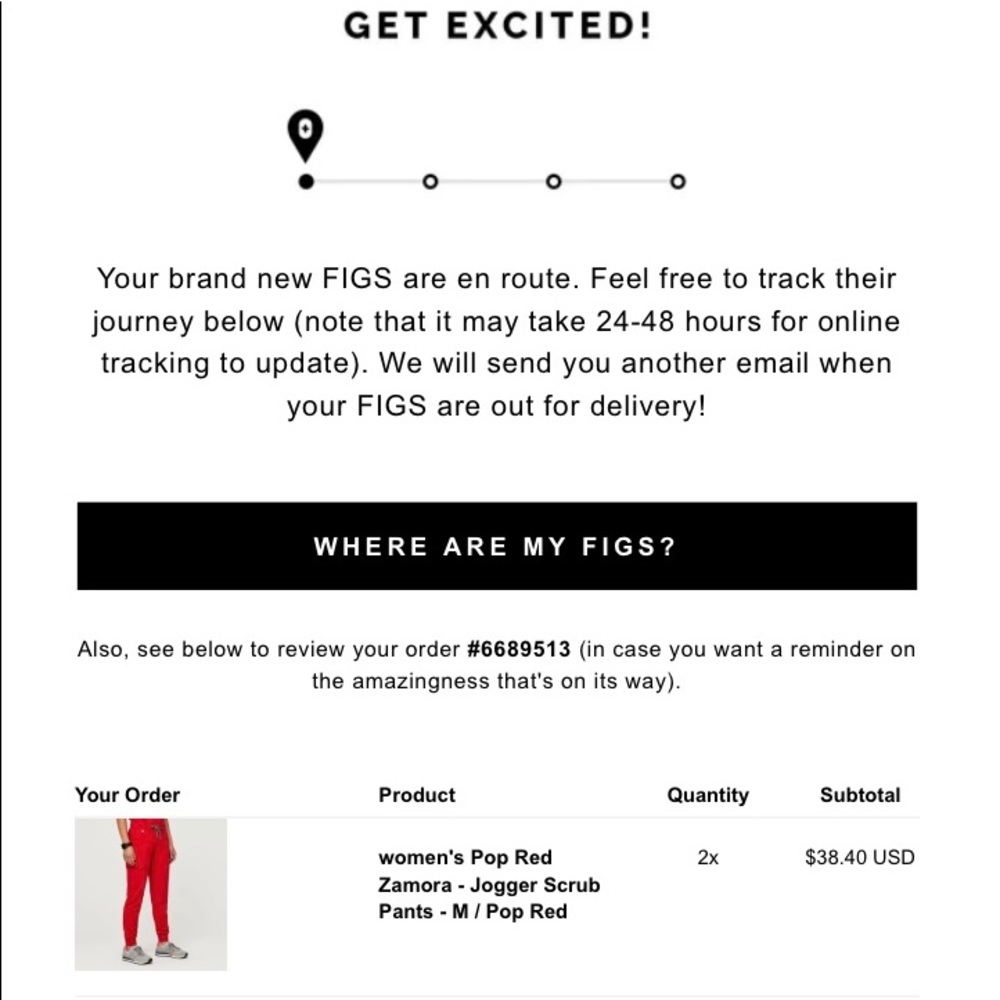 Medium- red fig scrubs.